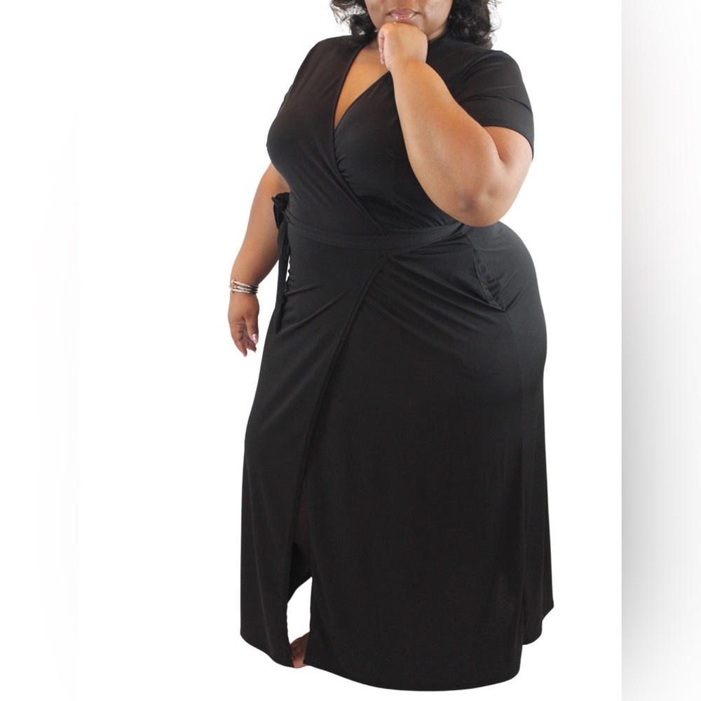 Black Maxi Wrap dress